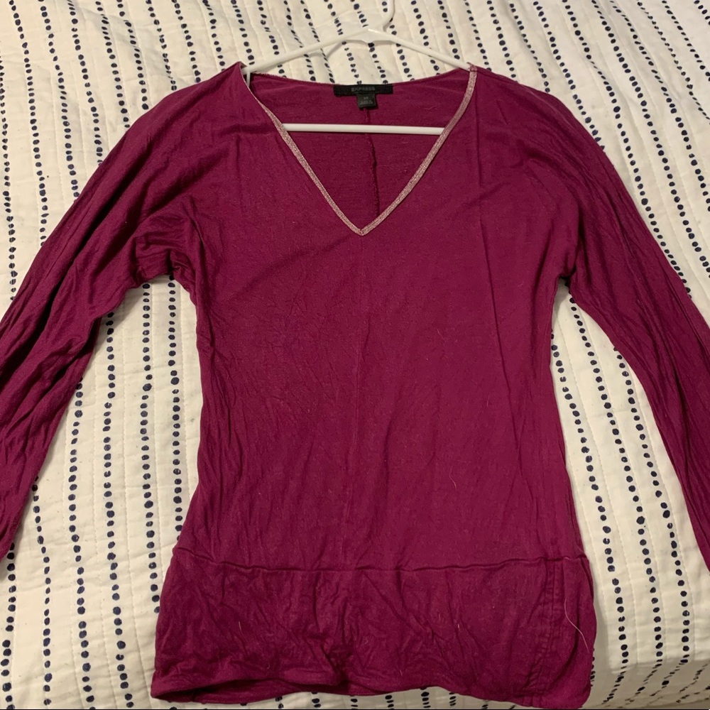 Long sleeve purple shirt from Express